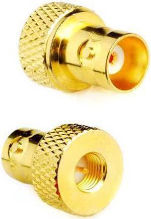 2pcs RF coaxial Coax Adapter SMA Male to BNC Female goldplated