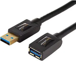 Basics USB 3.0 Extension Cable - A-Male to A-Female Extender Cord - 6 Feet (2 Pack)