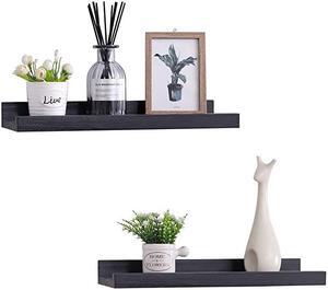 Floating Wall Shelves Set of 2Wall Mounted Floating Shelves Ledge 16 Inch Long Picture Shelving Ledge with Storage Modern Design for Home Decor