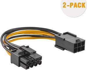 6 Pin to 8 Pin Pcie Adapter Cable  2Pack 6pin to 8pin PCIe Express Power Adapter Cable 4 Inches 10CM