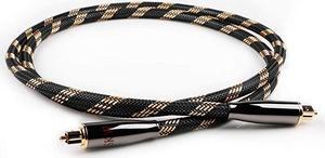 Optical Digital Audio Cable Home Theater Fiber Optic Toslink Male to Male Gold Plated Optical Cables SPDIF Metal Connectors Braided Nylon Jacket 3ft