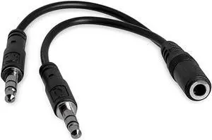 com 35mm 4 Position to 2x 3 Position 35mm Headset Splitter Adapter FM 35mm headset Adapter Cable MUYHSFMM