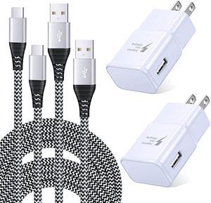 Adaptive Fast Charger Kit Set with USB Type C Cable 6ft  2 Pack USB C Fast Charger Type C Charger Compatible with Samsung Galaxy S10S10+S10eS9S9 PlusS8S8+Note 89LGHTC and More