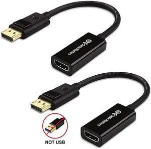 2Pack DisplayPort to HDMI Adapter DP to HDMI Adapter is NOT Compatible with USB Ports Do NOT Order for USB Ports on Computers