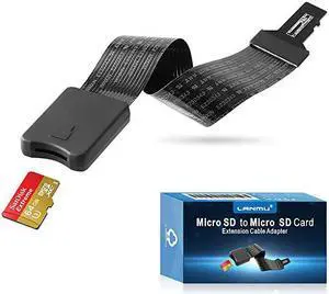 Micro SD to Micro SD Card Extension Cable Adapter Flexible Extender Compatible with Ender 3 Pro/Ender 3/Ender 3 V2/Ender 5/SanDisk MicroSDHC/Anet A8 3D Printer/Raspberry Pi/GPS/TV(5.9in/15cm)