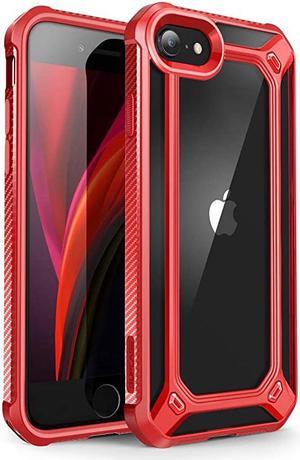Unicorn Beetle EXO Series Case for iPhone SE 2nd generation 2020  Premium Hybrid Protective Clear Bumper Case for iPhone SE 78 Red