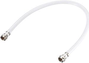 RG6 Coaxial Cable with F Type Male to F Type Male Connectors 1 ft
