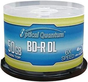 50 GB 6X Bluray Double Layer Recordable Disc BDR DL Logo Top 50Disc Spindle MPN OQBDRDL06LT50