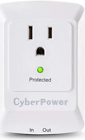 CSP100TW Professional Surge Protector + TEL Protection 900J125V 1 Outlet Wall Tap Plug
