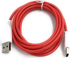 USB Data Charger Cable Cord for Fuhu Tablets Nabi DreamTab nabi 2S nabi Jr Jr S XD Elev8 6 FT2m Red
