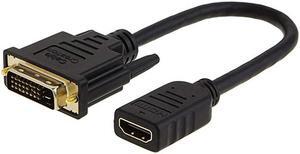 HDMI to DVI Cable  BiDirectional HDMI Female to DVID24+1 Male Adapter 1080P DVI to HDMI Conveter 3D 015M Black