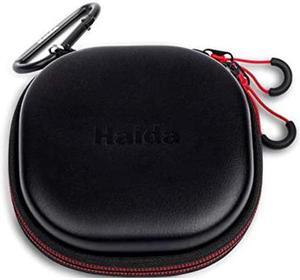5 Filter Hard Tortoise Storage/Travel Zipper Case w Carabiner Holds up to 82mm Filters HD4480