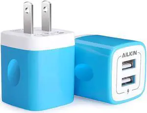 USB Wall Charger 2Pack 5V21AMP  2Port USB Wall Charger Home Travel Plug Power Adapter Charging Replacement for iPhone 77 Plus 6s6s Plus Samsung Galaxy S7 S6 HTC LG Table Motorola