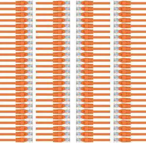 100-Pack Cat6 Patch Cable 3 Feet Cat 6 Ethernet Cable Snagless Flexible Soft Tab - Preimum Series - Orange
