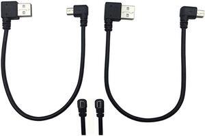 9Inch Mini USB Cable Combo Mini USB Right Angle Left Angle Male to USB Type A 20 Left Angle Male Data Sync and Charge Cable Black2Pack L
