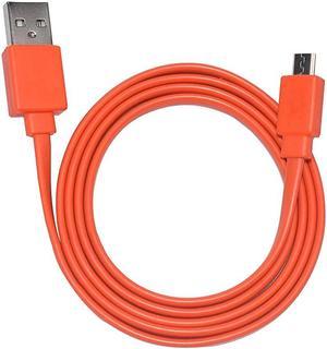 Flat Charging Power Supply Cable Cord Line for JBL Wireless Speaker Orange