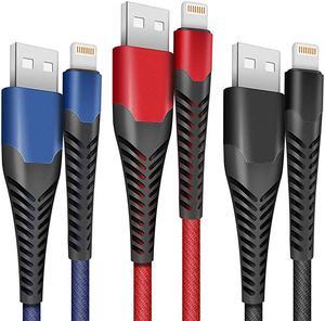 iPhone Charger  Lightning Cable 3PACK 6FT Nylon Braided Fast iPhone Charger Cord Compatible with iPhone 11 Pro Max XS XR X 8 7 6 Plus 5 iPad Pro iPod Airpods and More