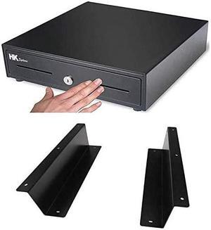 13 Heavy Duty BlackPush Open Cash Drawer 4B5C with Under Counter Mounting Metal Bracket