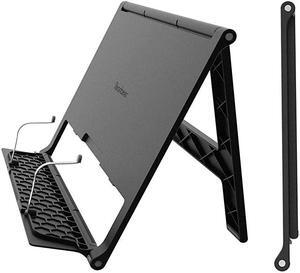 Book Stand 180° Adjustable Book Holder for Reading Textbook Foldable Lightweight Book Rest Black