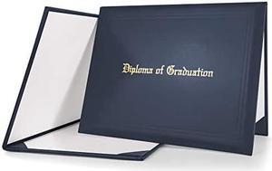 Handcrafted Imprinted Diploma Cover 6 x 8 Navy