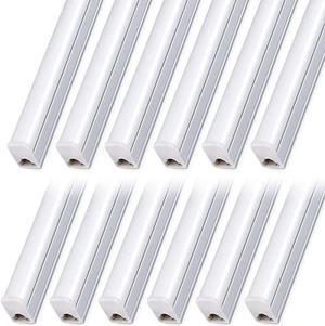 T5 Led Integrated Fixture 4FT Utility Shop Light Tube Garage Light 20W 6500K 2200Lm LED Ceiling Light and Under Cabinet Light Plug and Play Corded Electric12Pack