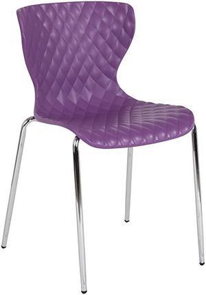 Lowell Contemporary Design Purple Plastic Stack Chair