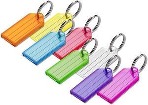 Key Tag with Split Ring 100 Per Box Assorted Colors 10400