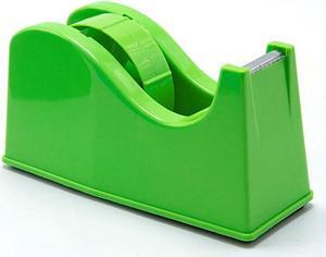 Tape Dispenser Adhesive Roll Holder Fits 1 3 Core with Weighted Nonskid Base Green