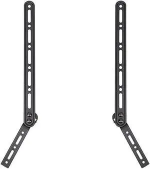 Universal Sound Bar Mount Bracket for Mounting Above or Under TV with Adjustable 3 Angled Extension Arm Fits Most 23 to 65 Inch TVs up to 33 Lbs Soundbar SBR202 Black