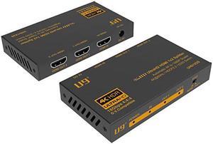 1 in 2 Out HDMI 20 18Gbps 1x2 Splitter with Automatic 4K to 1080P Downscaler 4K60Hz HDR and Dolby Vision HDCP 22 1 Input to 2 Outputs Model UHD1X2S