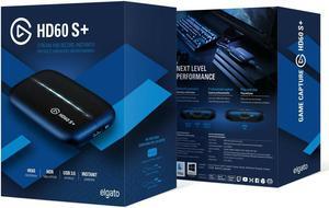 Elgato HD60 S+, External Capture Card, Stream and Record in 1080p60 HDR10 or 4K60 HDR10 with ultra-low latency on PS5, PS4/Pro, Xbox Series X/S, Xbox One X/S, in OBS and more, works with PC and Mac