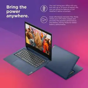 Lenovo Ideapad 3 Laptop, 14" FHD Display, AMD Ryzen 7 5700U, 8GB RAM, 512GB SSD, AMD Radeon Graphics, Backlit Keyboard, Wi-Fi 6, Fingerprint Reader, Bluetooth 5.1, Windows 11 Home, Cefesfy USB Webcam