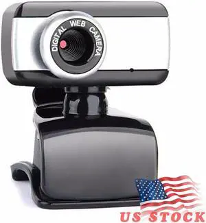 USB Webcam 12M Pixels HD Clip-on 480P Web Cam Camera 360 Degree Rotation with Microphone