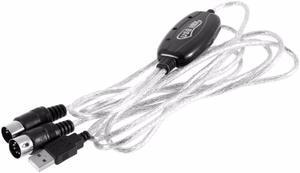 2M Keyboard to PC USB MIDI Cable Converter PC to Music Keyboard Cord USB IN-OUT MIDI Interface Cable