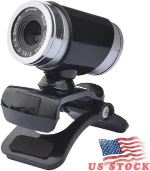 HD Webcam with Microphone for PC Computers Laptops, USB Clip-On Web Cam 360 Degree Rotatable