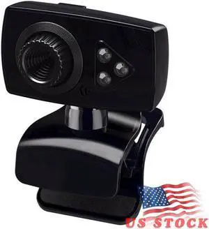 USB Webcam 3 LED Camera with Microphone for PC Desktop & Laptop