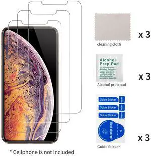 3PCS Tempered Glass Film for Apple iPhone 11 Pro MAX Screen Protector and iPhone Xs MAX Screen Protector 6.5"