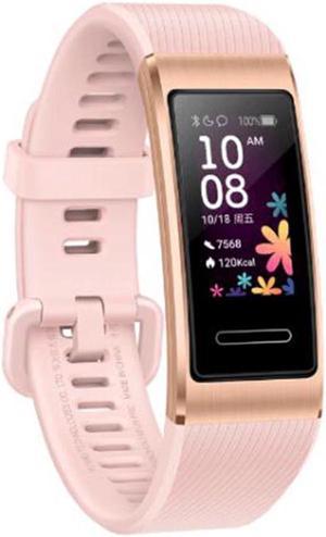 HUAWEI Band 4 Pro  Smart Band Fitness Tracker with 095 Inch AMOLED Touchscreen 247 Heart Rate Monitor Blood Oxygen Saturation Monitor Builtin GPS 5ATM Waterproof  Pink Gold