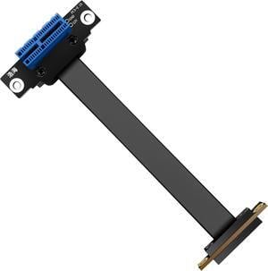 Hotai Premium PCIe 3.0 1x Extender Riser Cable Male to Femal  90 degree to 90 Degree (50mm)  1X to 1X Extender Riser Card Adapter for BTC bitcoin mining
