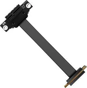 Hotai Premium PCIe 3.0 1x Extender Riser Cable Male to Femal 90 degree to 90 degree (100mm) 1X to 1X Extender Riser Card Adapter for BTC bitcoin mining