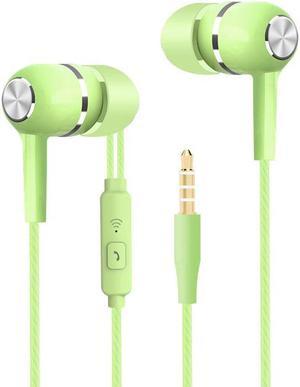 Wired Earbuds with Microphone, in-Ear Headphones with Heavy Bass, High Sound Quality Earphones Compatible with iPod, iPad, MP3, Android Phones, Fits All 3.5mm Jack