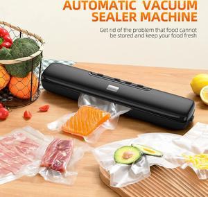 Vacuum-Sealer-Machine - Food Vacuum Sealer for Food Saver - Automatic Air Sealing System for Food Storage Dry and Moist Food Modes Compact Design 12.6 Inch with 15Pcs Seal Bags Starter Kit