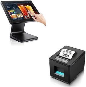 MUNBYN 15.6-inch POS Touchscreen Monitor and 80mm USB Receipt Printer