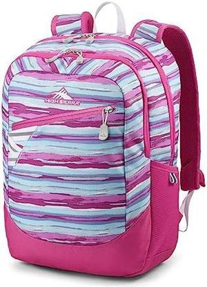 High Sierra Outburst 2.0 Backpack with Padded Laptop Sleeve, Watercolor Stripes