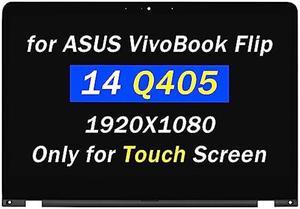 PEHDPVS Screen Replacement 14" for ASUS VivoBook Flip 14 Q405UA Q405U Q405 Q405UA-BI5T5 FHD 1920X1080 LED LCD Touch Screen Display Digitizer