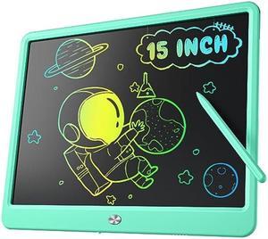 Kidopire LCD Writing Tablet for Kids, 15 Inch Large Screen Doodle Board Drawing Writing Tablet Board, Educational Toddler Toys Birthday Gift School Office Notes for 3-12+ Year Old Girls Boys, Green