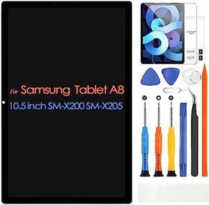LCD Display for Samsung Galaxy Tablet A8 SMX200 SMX205 105 inch Screen Replacement SMX200 SMX205 LCD Display Touch Digitizer Full Assembly with Repair Tools