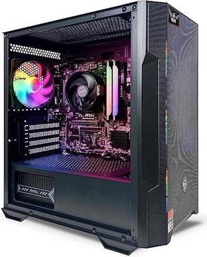 NSXGAMING Nova Desktop Gaming Computer, AMD Ryzen 5 5600G, 16GB DDR4 3600, 512Gb M2 NVME SSD, RGB Fans, Windows 11 Home, 64-bit Ready, 1 Year Warranty, WiFi & Peripherals Gaming Included