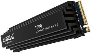 Crucial T700 1TB Gen5 NVMe M.2 SSD with heatsink - Up to 11,700 MB/s - DirectStorage Enabled - CT1000T700SSD5 - Gaming, Photography, Video Editing & Design - Internal Solid State Drive