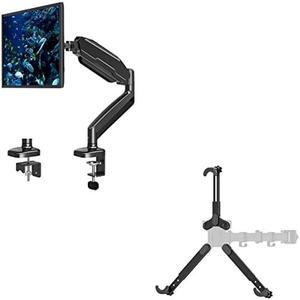 MOUNT PRO Single Monitor Desk Mount - Articulating Gas Spring Monitor Arm and Universal Non-VESA Monitor Mount Adapter
